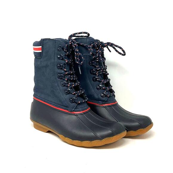 Goop X Sperry Saltwater Limited Edition Blue Rain Boots Women's Size 6M - Picture 1 of 9